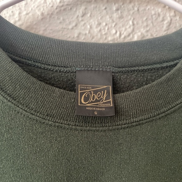 Obey Green Crewneck Sweater - Picture 3 of 4